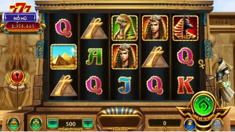 Cleopatra nổ hũ hấp dẫn, đồ họa 3D sống động, bonus đa dạng