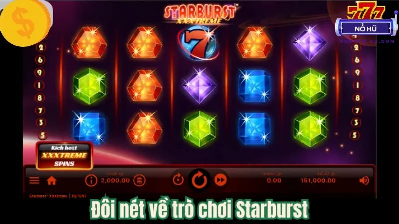 Nổ hũ Starburst tại NOHU FM, rực rỡ, jackpot hấp dẫn, cơ hội thắng lớn